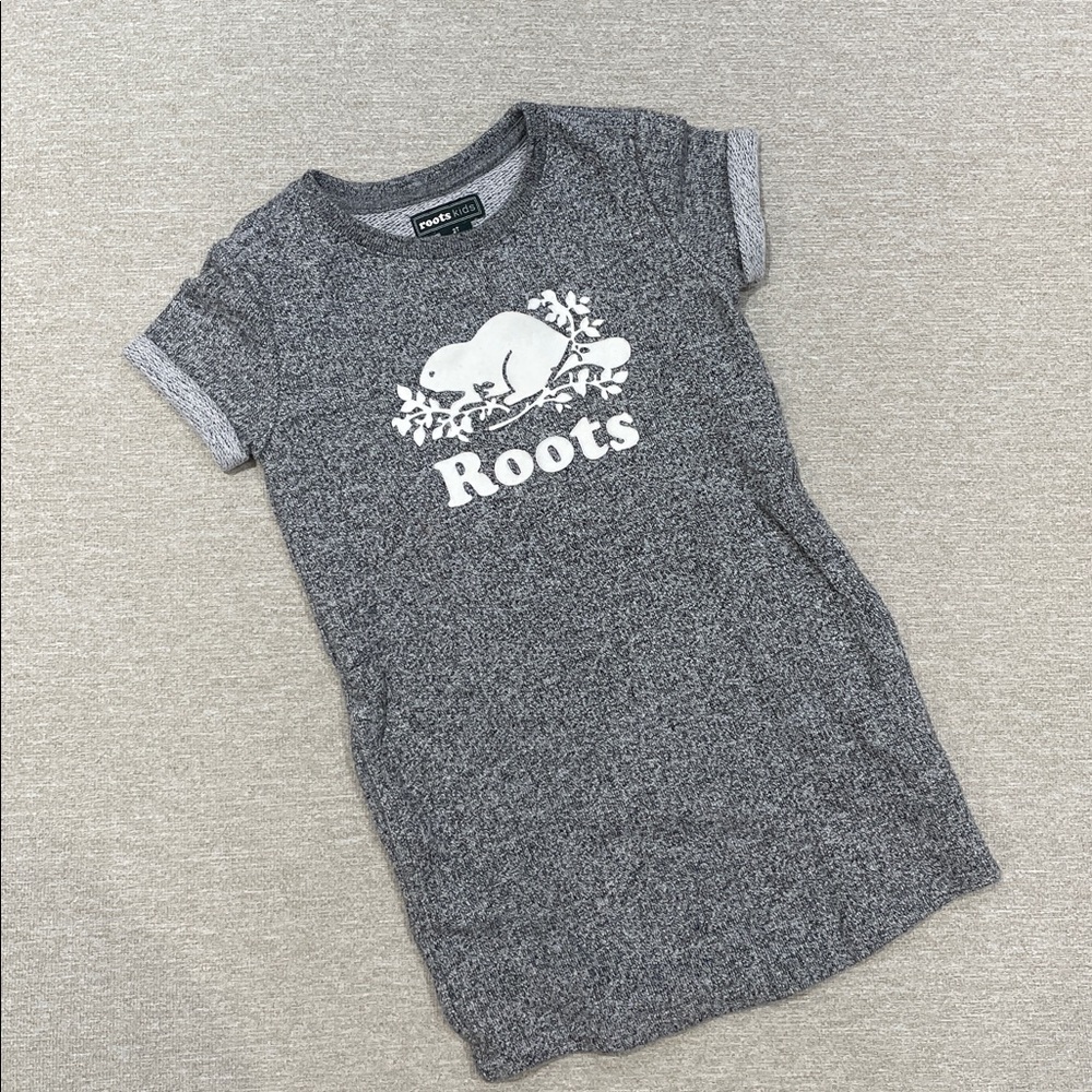 2T Roots Heather Gray Logo Dress